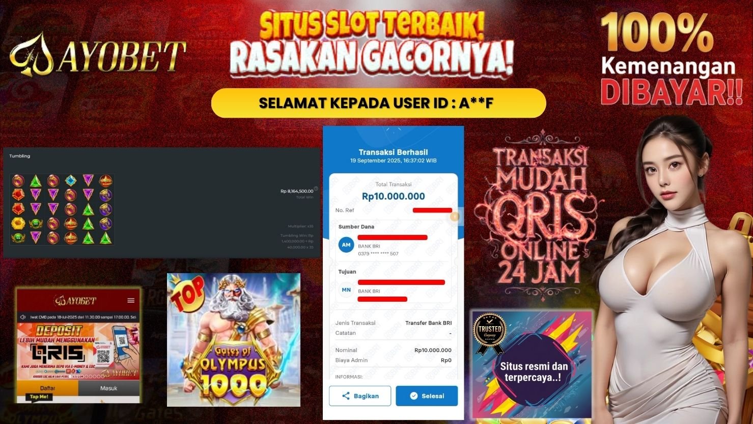 AYOBET JACKPOT SLOT GATES OF OLYMPUS 1000